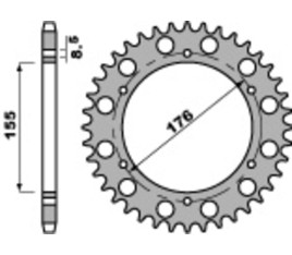 Couronne PBR acier C45 standard 4392 - 530 - 1075306001