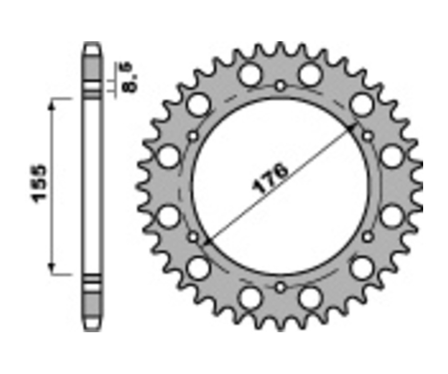 Couronne PBR acier C45 standard 4392 - 530