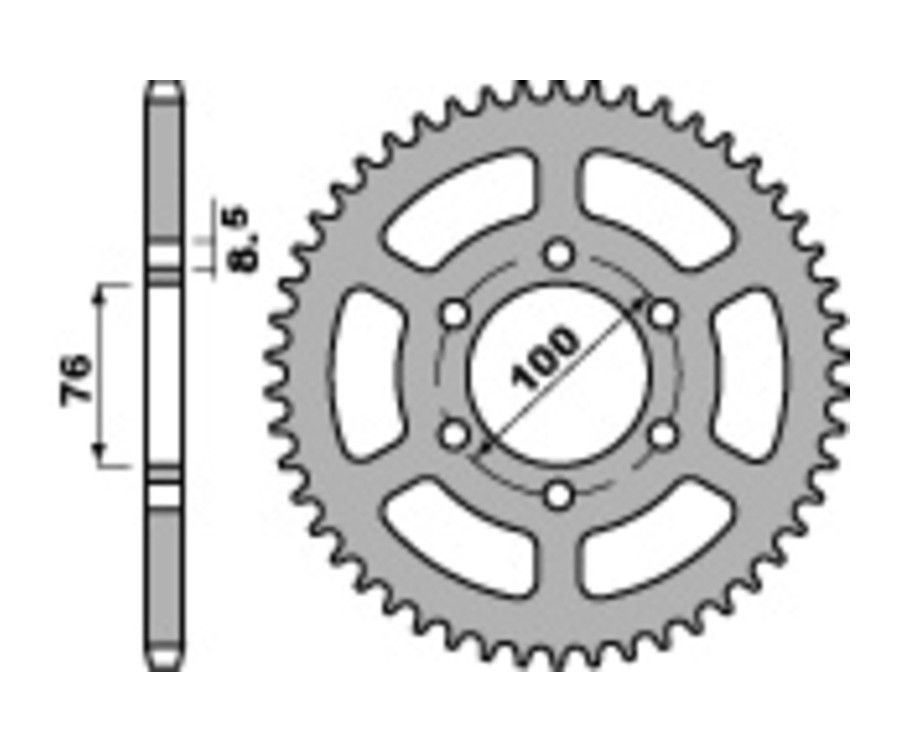 Couronne PBR acier C45 standard 4513 - 428