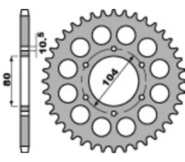 Couronne PBR acier C45 standard 501 - 630 - 1075415005