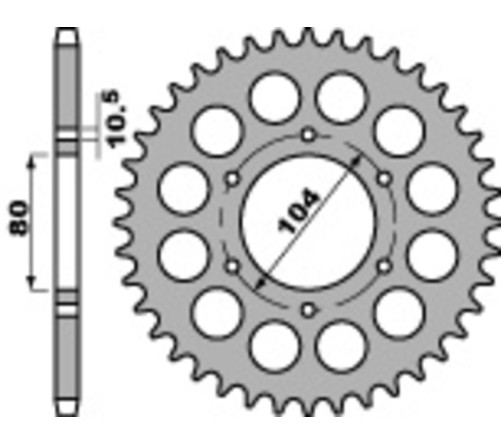 Couronne PBR acier C45 standard 501 - 630 - 1075415005