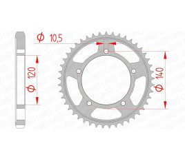 Couronne AFAM acier standard 86603 - 530 - 1074758002