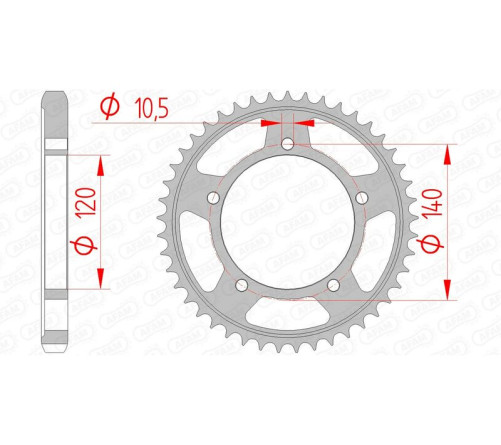 Couronne AFAM acier standard 86603 - 530 - 1074758002