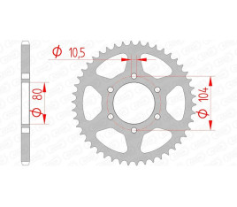 Couronne AFAM acier standard 16606 - 520 - 1074587003