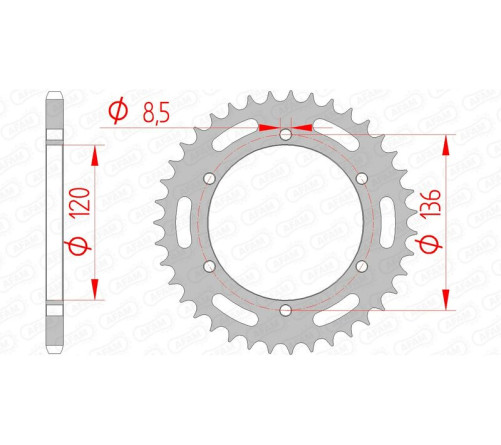 Couronne AFAM acier standard 12304 - 520 - 1074429002