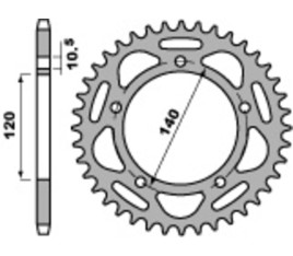 Couronne PBR acier C45 standard 4397 - 520