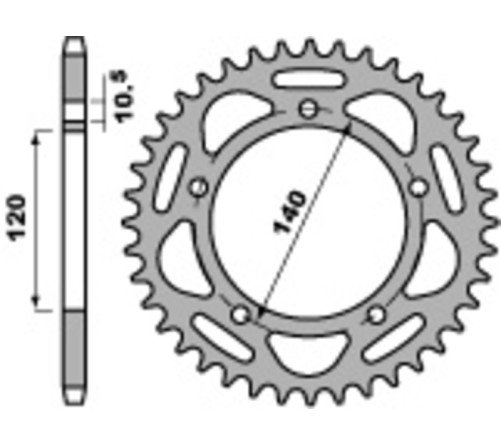 Couronne PBR acier C45 standard 4397 - 520