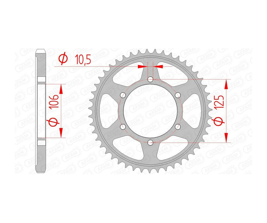 Couronne AFAM acier standard 86605 - 525