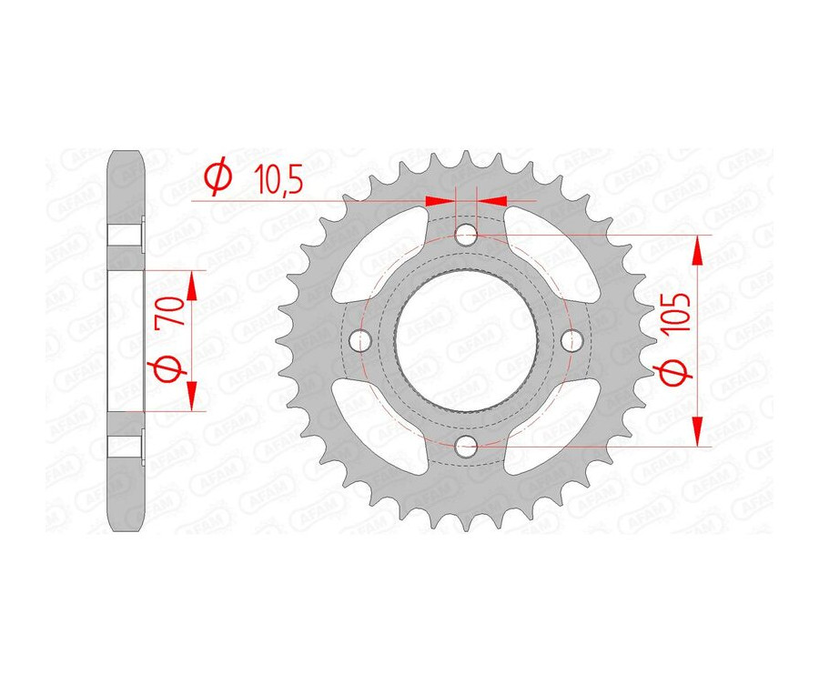 Couronne AFAM acier standard 10401 - 530