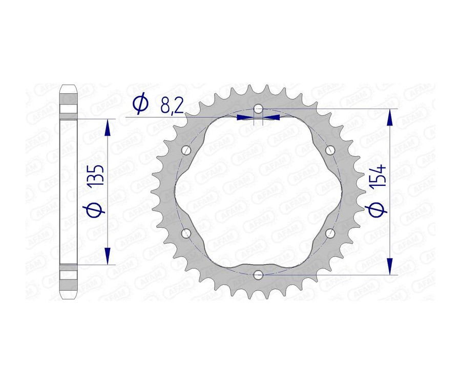 Couronne AFAM aluminium 51803 - 525