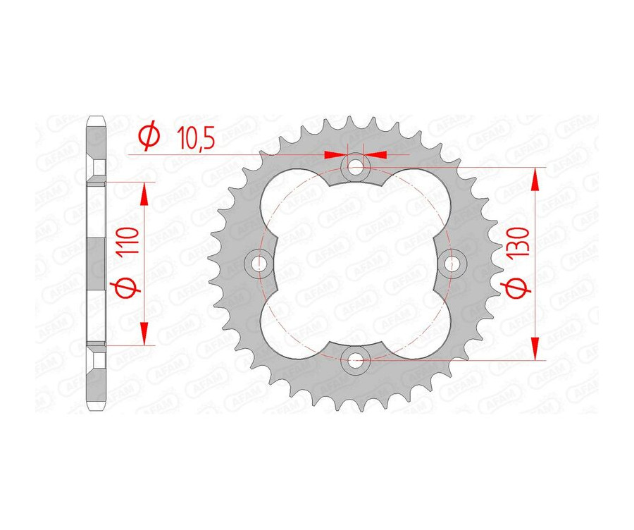 Couronne AFAM acier standard 10318 - 520