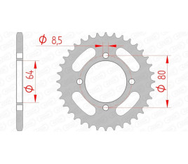 Couronne AFAM acier standard 12101 - 420 - 1074404008