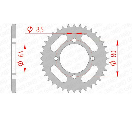 Couronne AFAM acier standard 12101 - 420 - 1074404004