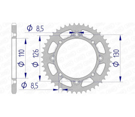 Couronne AFAM aluminium 17107420 - 1074599002