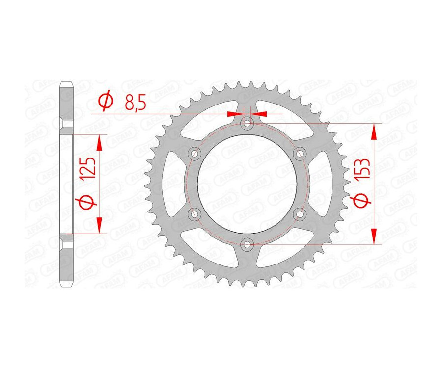 Couronne AFAM acier anti-boue 10212 - 520