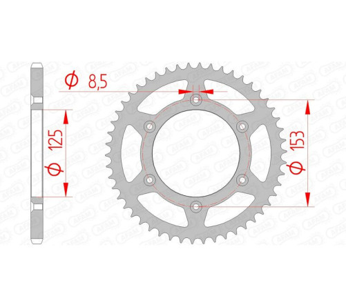 Couronne AFAM acier anti-boue 10212 - 520 - 1074330002