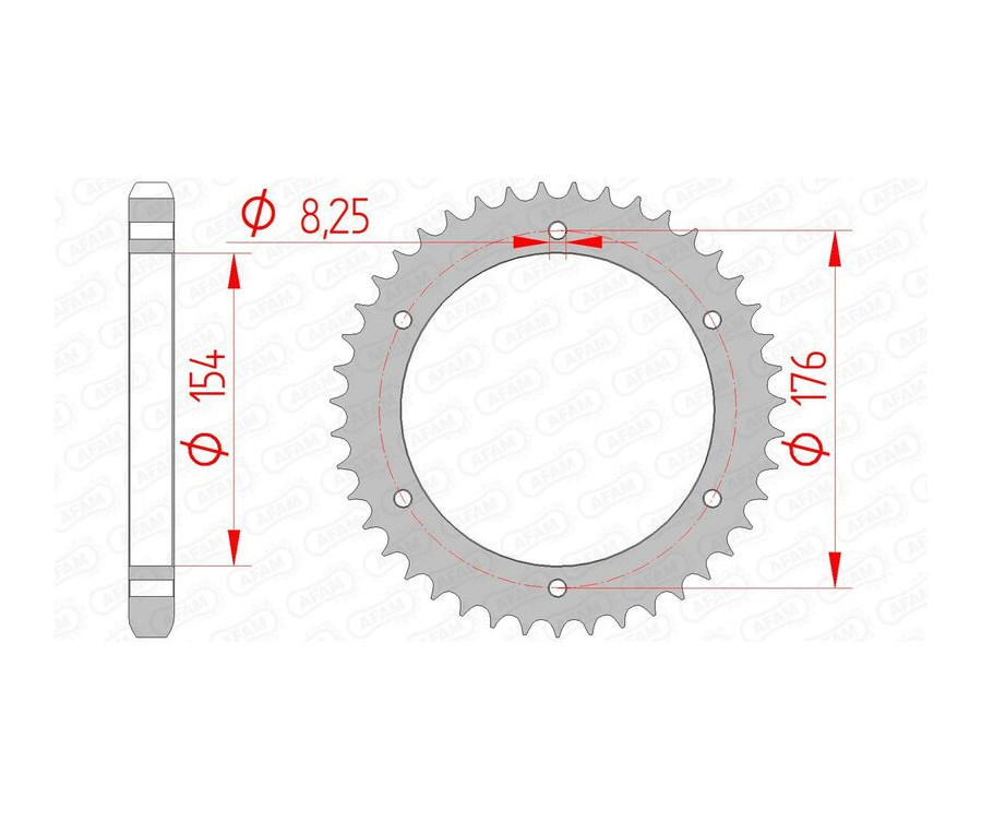 Couronne AFAM acier standard 10607 - 530