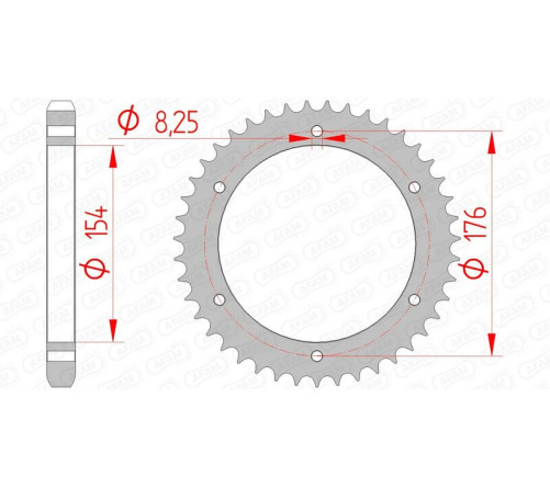 Couronne AFAM acier standard 10607 - 530