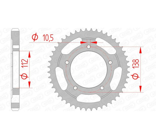 Couronne AFAM acier standard 12607 - 530 - 1074454001