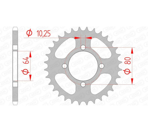 Couronne AFAM acier standard 12214 - 520 - 1074416001