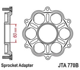 Support de couronne JT SPROCKETS - 6 Silentbloc Ducati Panigale/Monster - 1022165