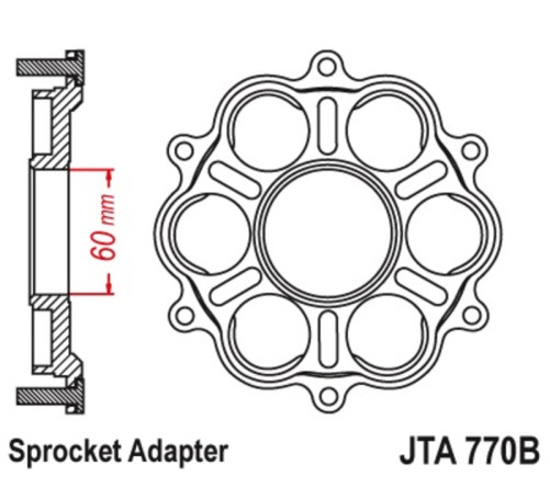 Support de couronne JT SPROCKETS - 6 Silentbloc Ducati Panigale/Monster - 1022165