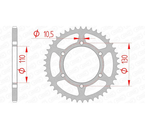 Couronne AFAM acier standard 16500 - 520 - 1074573005