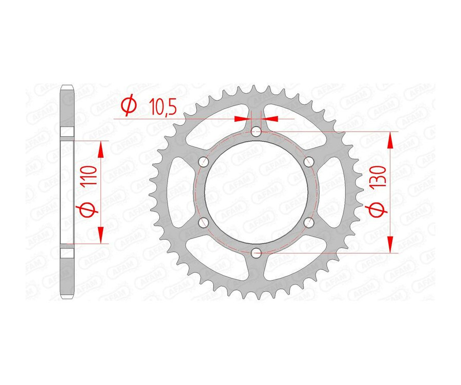 Couronne AFAM acier standard 16500 - 520