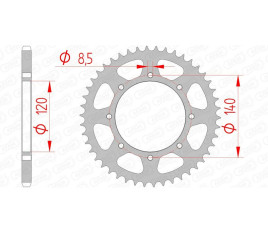 Couronne AFAM acier standard 16600 - 520 - 1074581002