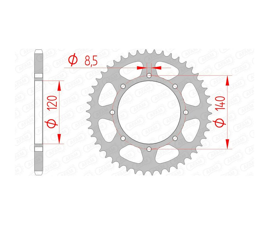 Couronne AFAM acier standard 16600 - 520