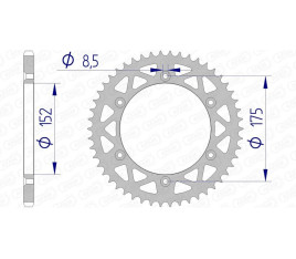 Couronne AFAM aluminium 13508 - 520 - 1074475003