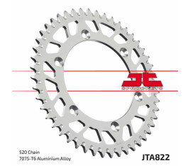 Couronne JT SPROCKETS aluminium ultra-light anti-boue 822 - 520 - 1096577006