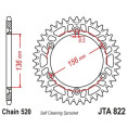 Couronne JT SPROCKETS aluminium ultra-light anti-boue 822 - 520