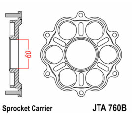 Support de couronne JT SPROCKETS - 6 Silentbloc Ducati - 1022164