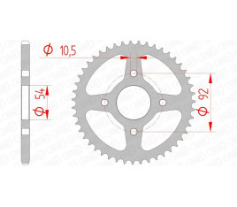 Couronne AFAM acier standard 12115 - 420 - 1074407001