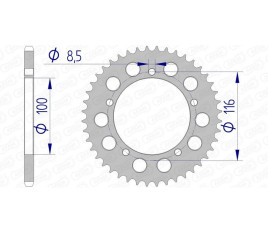 Couronne AFAM aluminium 17100420 - 1074594001