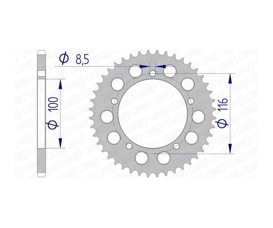 Couronne AFAM aluminium 17100420