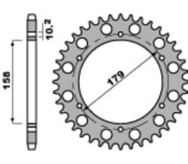 Couronne PBR acier C45 standard 4427 - 525 - 1075320001