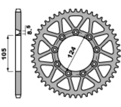 Couronne PBR acier C45 standard 3505 - 520 - 1075266003