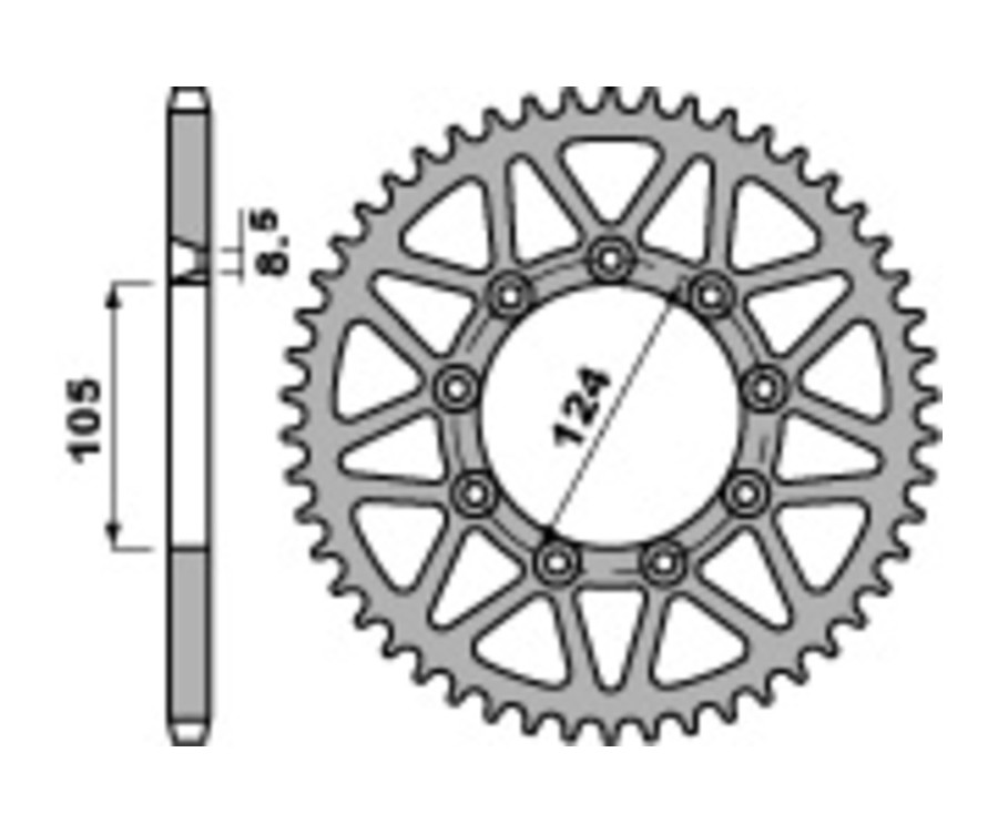 Couronne PBR acier C45 standard 3505 - 520