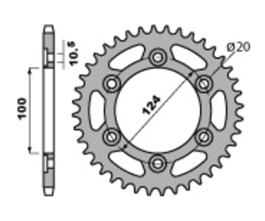 Couronne PBR acier C45 standard 1027 - 520