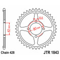 Couronne JT SPROCKETS acier standard 1843 - 428