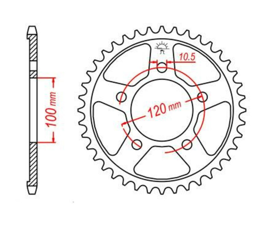 Couronne JT SPROCKETS acier standard 702 - 525