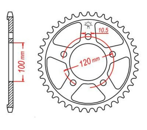 Couronne JT SPROCKETS acier standard 702 - 525 - 1075091004