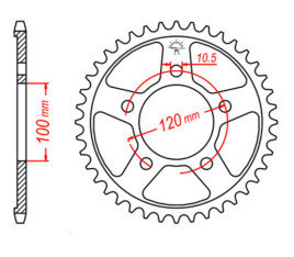 Couronne JT SPROCKETS acier standard 702 - 525