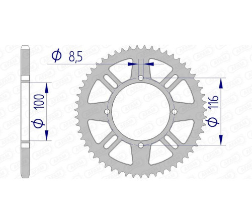 Couronne AFAM aluminium 17104420 - 1074596003