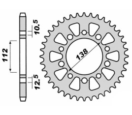 Couronne PBR acier C45 revenu 4384 - 520