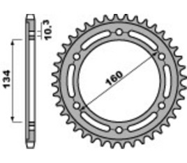 Couronne PBR aluminium ultra-light anodisé dur 4400 - 520 - 1075311008