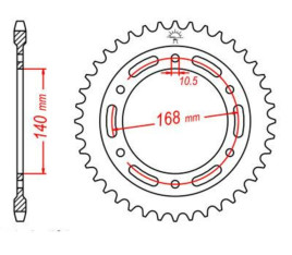 Couronne JT SPROCKETS acier standard 3 - 525 - 1075508002