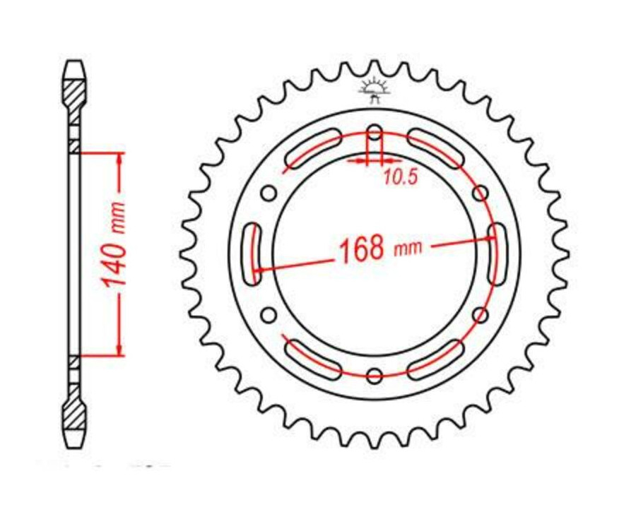 Couronne JT SPROCKETS acier standard 3 - 525